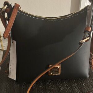 Dooney & Bourke Black and Tan Crossbody Bag